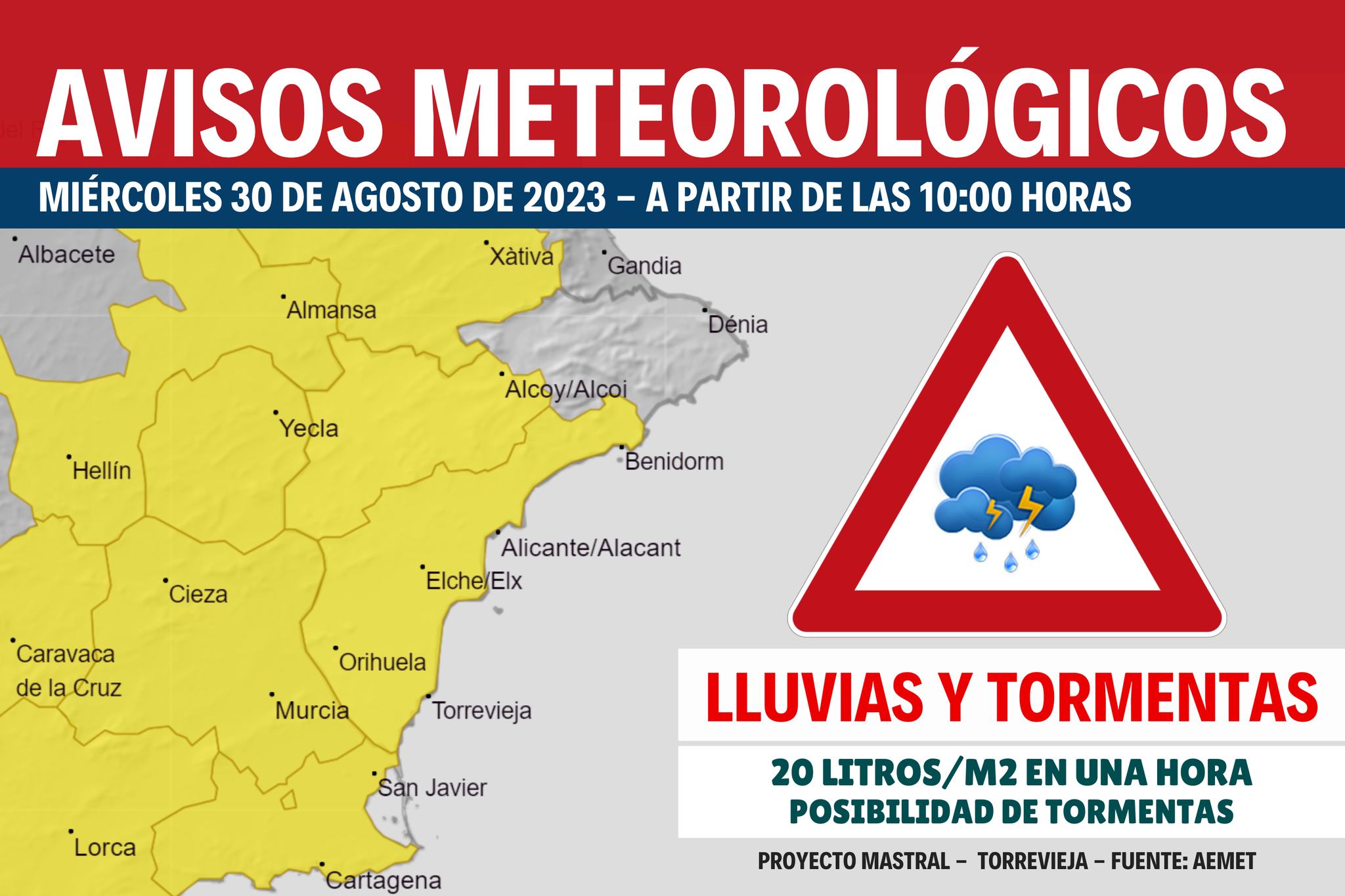 La Aemet Activa Nivel Amarillo Por Lluvias Y Tormentas