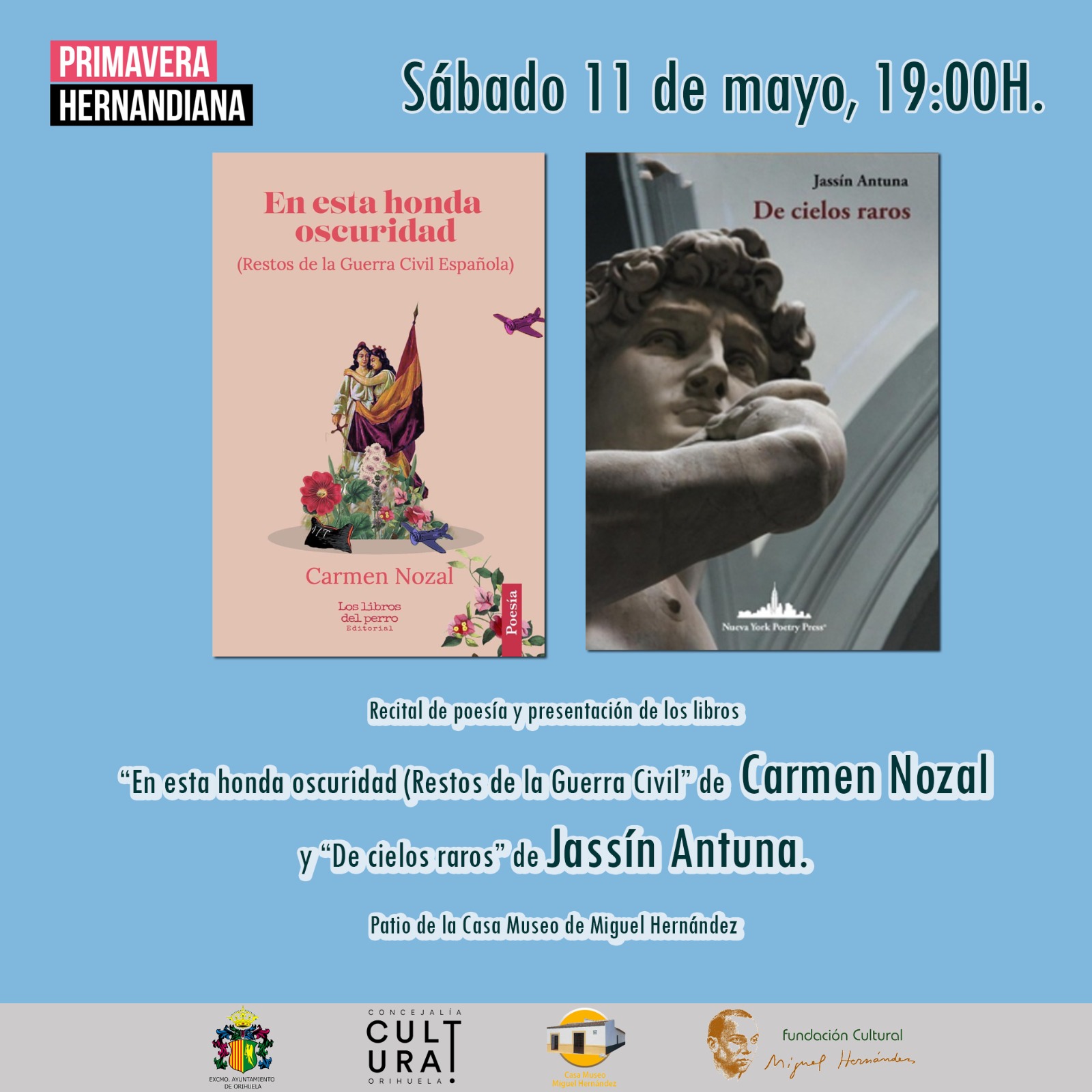 Las poetas Carmen Nozal y Jassín Antuna presentarán sus últimos libros