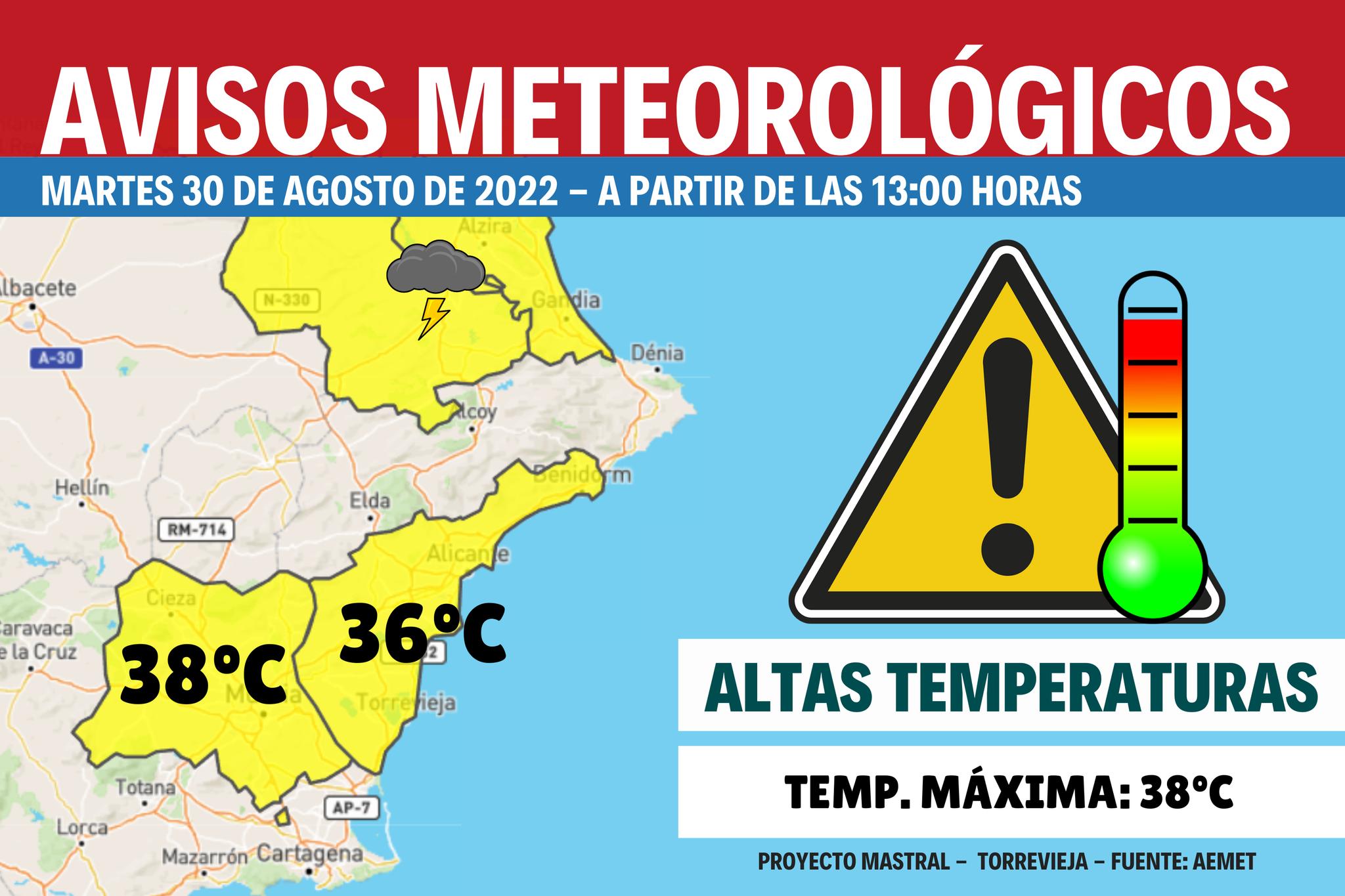 Aviso Amarillo Por Altas Temperaturas Y Previsión De Lluvias 1067