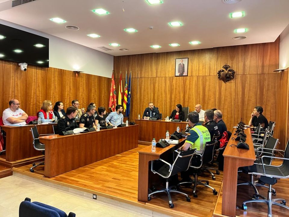 Imagen de la reunión de Coordinación de Emergencias en Orihuela