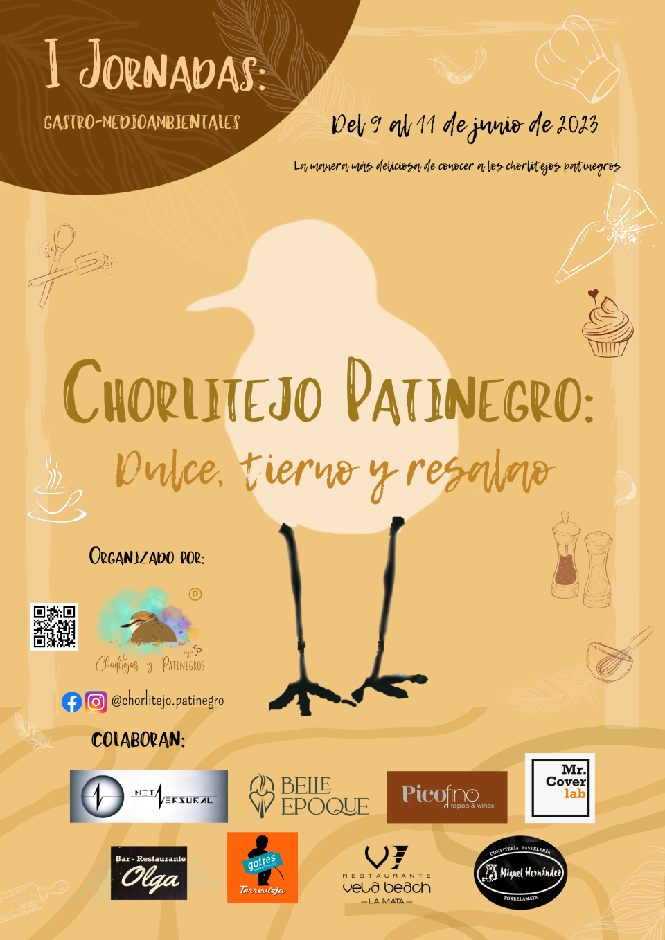 Cartel de las jornadas "Chorlitejo Patinegro: Dulce, tierno y resalao"