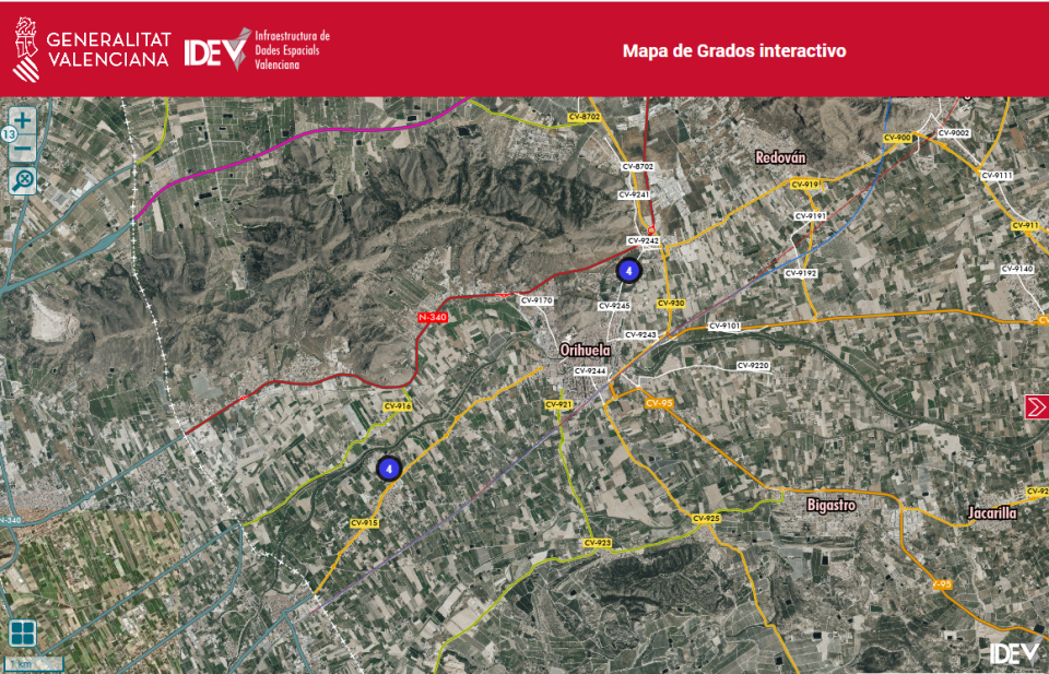 Mapa interactivo actualizado de grados y másteres en la Comunidad Valenciana