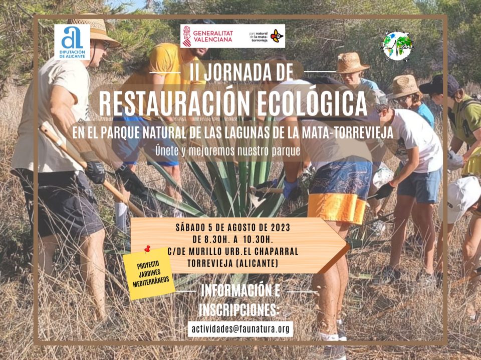Faunatura organiza la II Jornada de Restauración Ecológica en Torrevieja