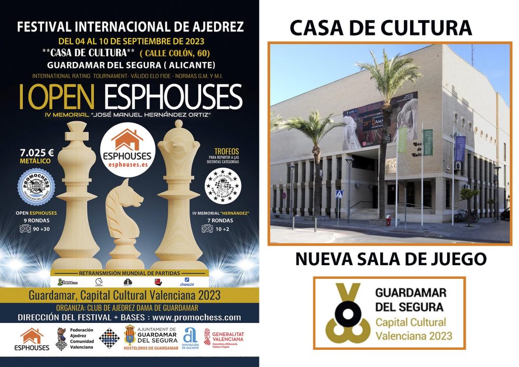 Guardamar acogerá el I Festival Internacional de Ajedrez 