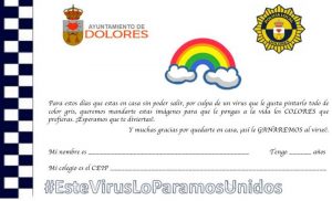 La Policía Local de Dolores ameniza el confinamiento de los niños con dibujos para colorear 7