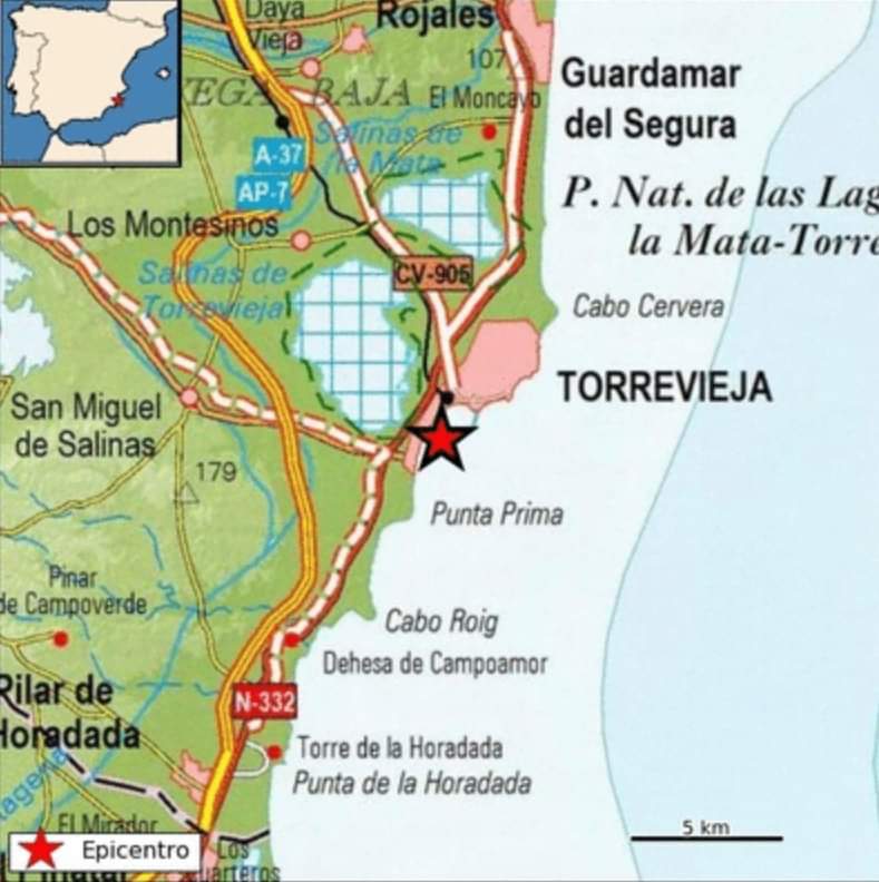 Registrados dos terremotos en Torrevieja en las últimas horas 6