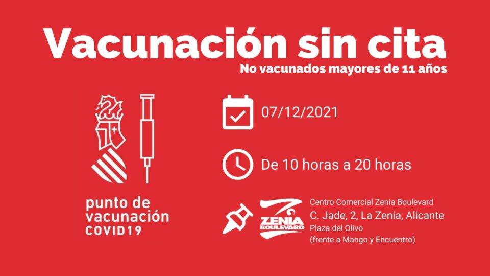 Vacunación masiva en la Vega Baja en el Centro Comercial Zenia Boulevard este martes 7 de diciembre 6