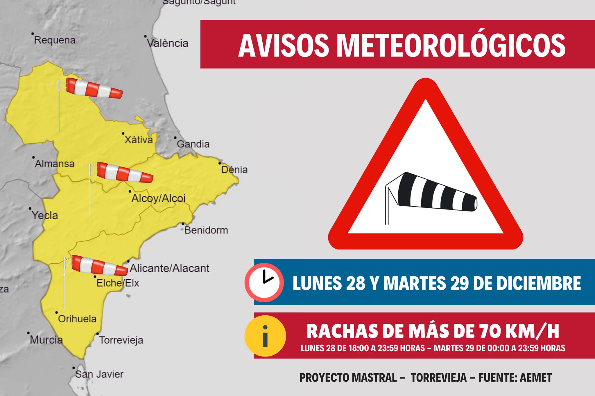 LLegan Rachas De Viento Superiores A Los 70 Km/hora